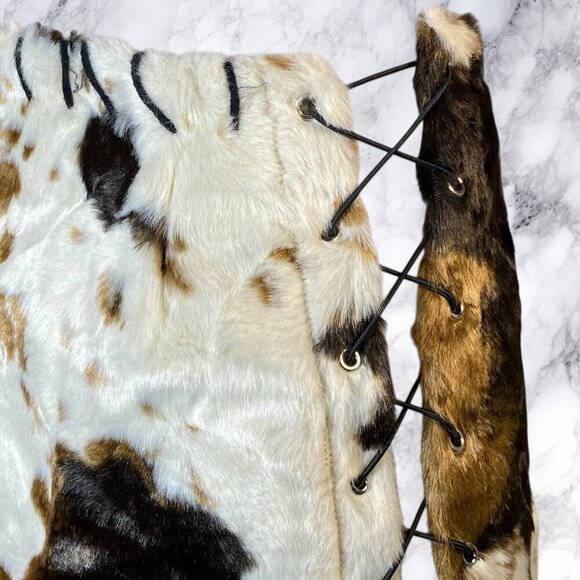 AKIRA Dont Think About It Cow Print Mini Skirt - Picture 10 of 12